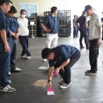 入善　油漏れ対応訓練の様子